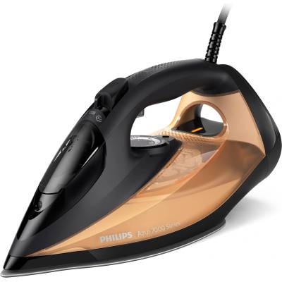 Philips 7000 Series steam iron, constant steam output of 50 g/min, steam boost of 250 g, SteamGlide Elite soleplate, automatic safety switch-off (DST7040/80)
