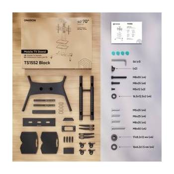 ONKRON Tv set acc mobile stand/40-70/black ts1552-b onkron
