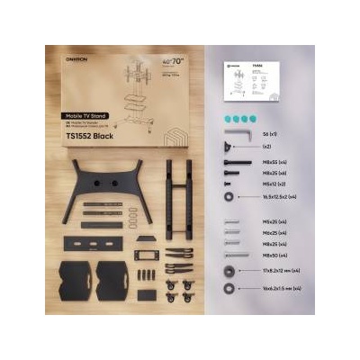 ONKRON Tv set acc mobile stand/40-70/black ts1552-b onkron