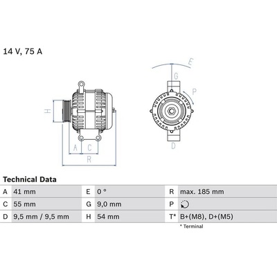 BOSCH 0 986 048 781 generátor (0986048781)