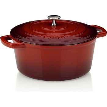 Image 1 of Kela 26 см червена чугунена тенджера с капак KELA от серия Calido