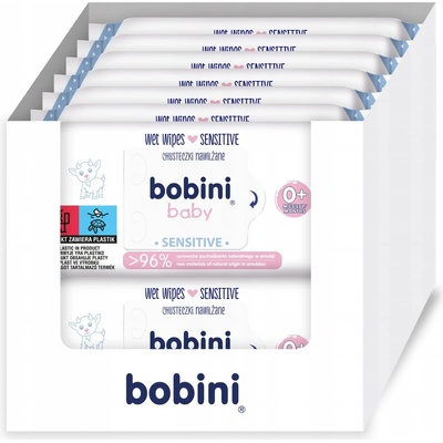 Bobini Vlhčené Ubrousky pro děti a miminka Sensitive 14 x 60 ks