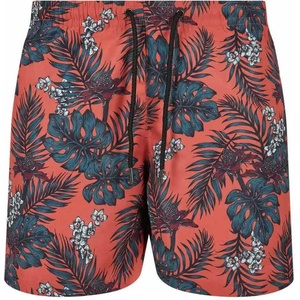 Urban Classics Бански гащета Urban classics Pattern swimming shorts - Orange (Dark Tropical)