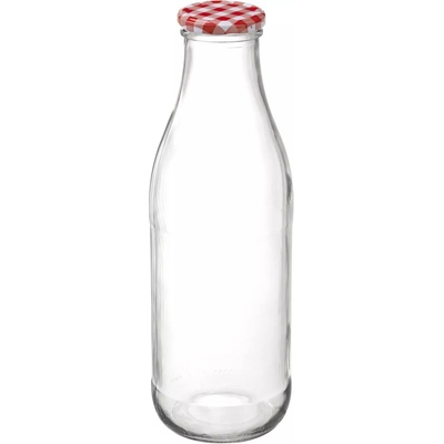 Gastro Sklenená fľaša na šťavu viečko dekor káry 6 ks x 1000ml