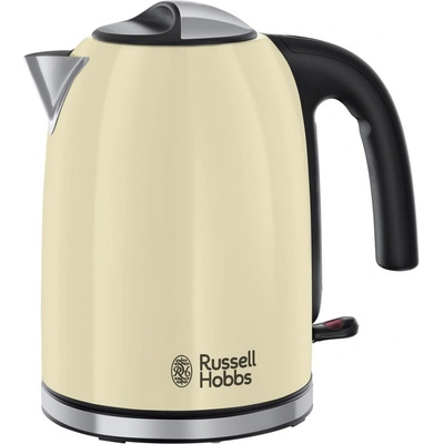 Russell Hobbs Електрическа кана Russell Hobbs Colours Plus Classic Cream 20415-70, 2400W, 1.7 л, Бързо завиране, Скрит нагревател, 360° основа, Индикатор, Кремав (2041570)