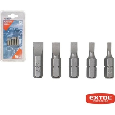 hroty ploché sada 5 ks - 3-4-5-6-7x25mm CrMoV EXTOL PREMIUM