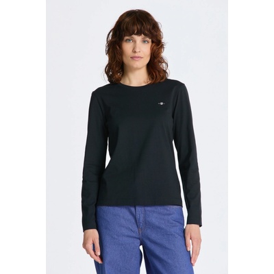 Gant tričko REG SHIELD LS T SHIRT čierna