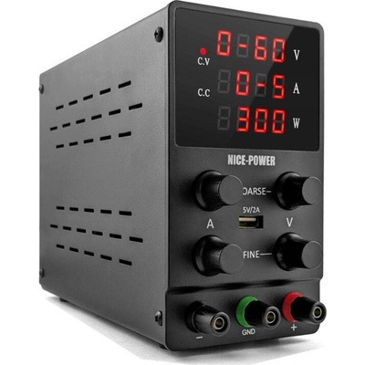 Laboratorní zdroj Nice-Power SPS605 0-60V/0-5A černý