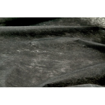 Zažehlovací vlizelín šírky 90 cm - čierna - 26 g/m²