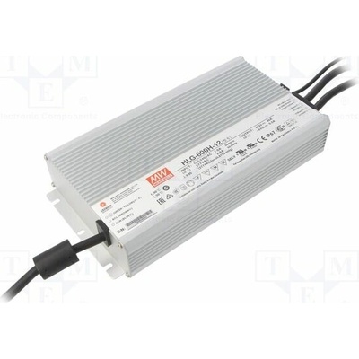 MEAN WELL HLG-600H-12 Napájecí zdroj: spínaný; LED; 480W; 12VDC; 40A; 90÷305VAC; IP67