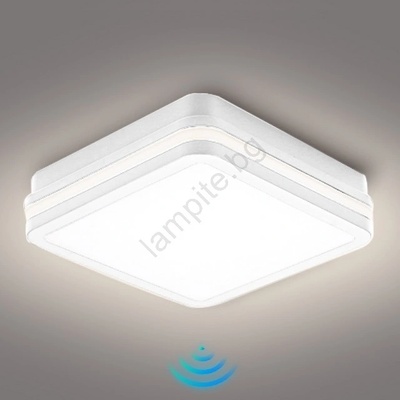 Brilagi - LED външно осветително тяло със сензор BENE LED/18W/230V 22x22 cm бяло IP54 (BG3392)