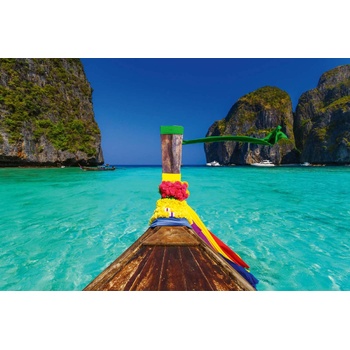 DIMEX ART s. r. o Флизелинов фототапет лодка в залива мая 375 x 250 см