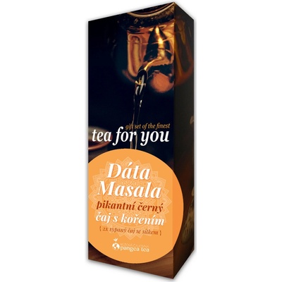 Růžová čajovna Pangea Tea Dárková kolekce Tea for You DÁTA MASALA 2 x 50 g