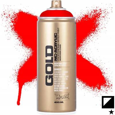 Montana Gold fluorescenčný sprej červený 400ml, Fire Red