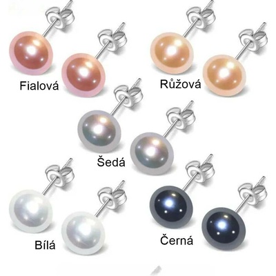 Olivie Perlové náušnice BUTTON 7600 Bílá