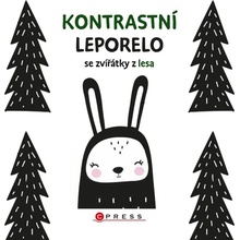 Kontrastní leporelo se zvířátky z lesa