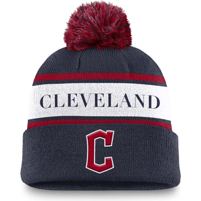 Nike Pánská zimní čepice Cleveland Guardians MLB Peak Standard Cuff Pom Beanie