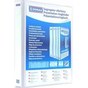 DONAU 4-ring binder A4 50mm white