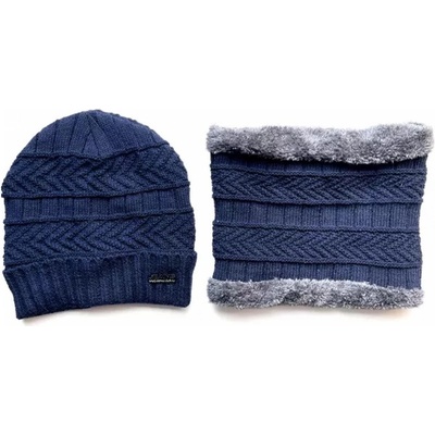 HARAHU Шапка и тунелен шал us-21442 - Синьо kp21442 (us-21442)