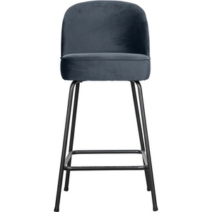 WOOOD Син кадифен бар стол (височина на седалката 64 cm) Vogue - WOOOD (800294-T)