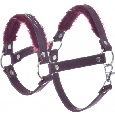 Ohlávka s beránkem z koženky Burgundy – Zboží Dáma