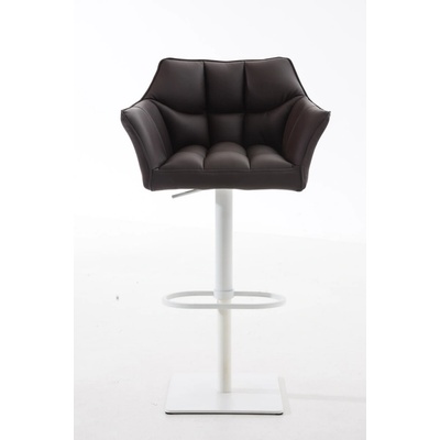 Design-Shop Damas W1 biely rám / koženka Hnedá