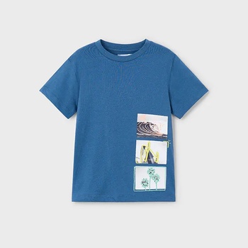 MAYORAL Тениска къс ръкав "waves" в син цвят за мини момче Майорал