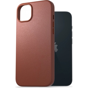 Pouzdro AlzaGuard Genuine Leather Case iPhone 14 hnědé