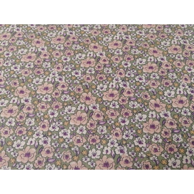 Bavlnená látka KALMIA zelená šírka 150 cm