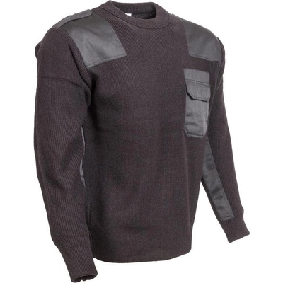 Sveter BW M-TRAMP RTX s výstrihom v tvare O čierny