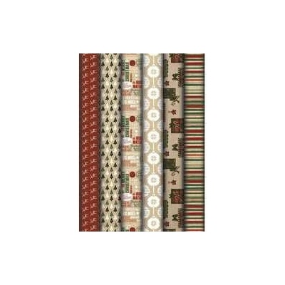 Darčekový baliaci papier Kraft Brown 2 x 0,7 m, mix motívov
