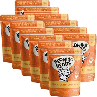 Meowing Heads Paw Lickin Chicken Grain Free 12 x 100 g