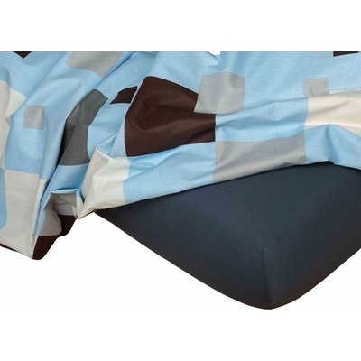 Dadka Jersey prostěradlo tmavě šedé 90x200x20