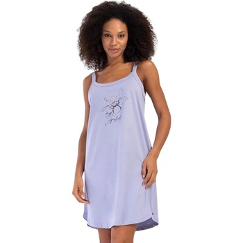 Макси нощница в цвят лавандула с цвете