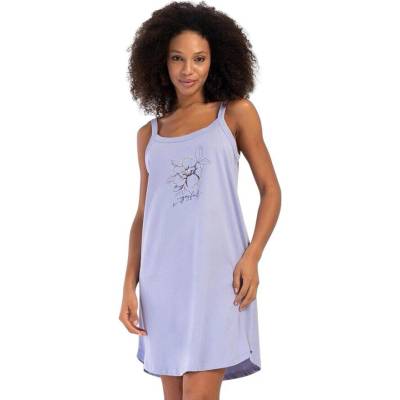 Макси нощница в цвят лавандула с цвете