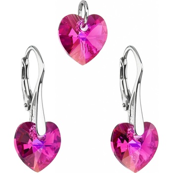 Súprava so Swarovski krištálmy 39003.4 fuchsia ab