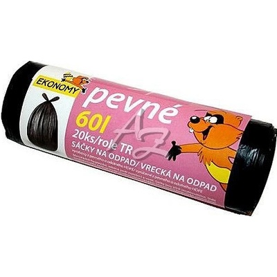 Vipor sáčky do koše HDPE 20ks 60l 10µm Černé