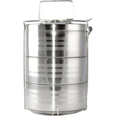 Home Cook nerezový jedlonosič, obedár dvojstenný INOX, 3 x 0,8 l