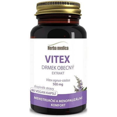 Herba medica Vitex drmek obecný extrakt 500 mg 60 vegan kapslí