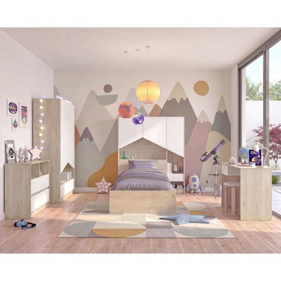 Parisot Aldo Dětský pokoj ve skandinávském designu Shelter oak