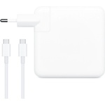 DeTech Адаптер DeTech, За Apple, 87W, Type-C, Бял - 353 (353)