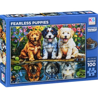 KS Games Пъзел KS Games от 100 части - Безстрашни кученца (31503)