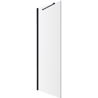 OMNIRES - MANHATTAN bočná stena, 90 cm čierna mat / transparent /BLMTR/ ADR90XBLTR
