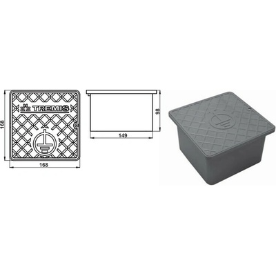 Krabice do zateplení, bílá KDZ (plast) pro zkušební svorku TREMIS Z810