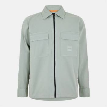 Boss Men's Lovel Zipped Overshirt - Open Green 351