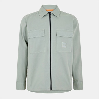 Boss Men's Lovel Zipped Overshirt - Open Green 351