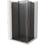 Mexen Velar L Duo плъзгаща се душ кабина 100 x 90 см, графит, четкана мед - 871-100-090-02-43-65 (871-100-090-02-43-65)