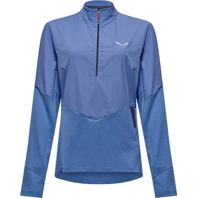 Salewa Дамски поларен пуловер Salewa Women's Pedroc Dry Wind HZ Tee Longsleeve - Morning Blue - размер 42 (EU) (105-6746-0216)
