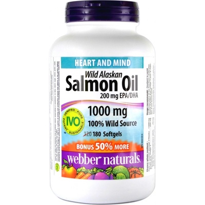 Webber Naturals Lososový olej z kanadských vôd 1000 mg 180 tabliet