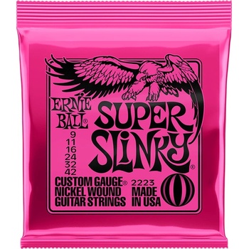 Ernie Ball 2223 Super Slinky, Струни за електрическа китара 09-42 (Super Slinky 09-42)